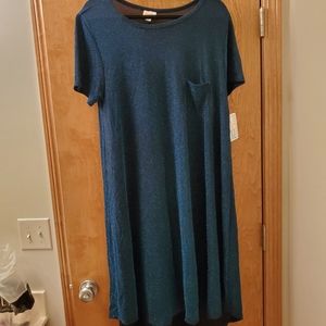 2xl nwt dress elegant Carly black and blue sparkle